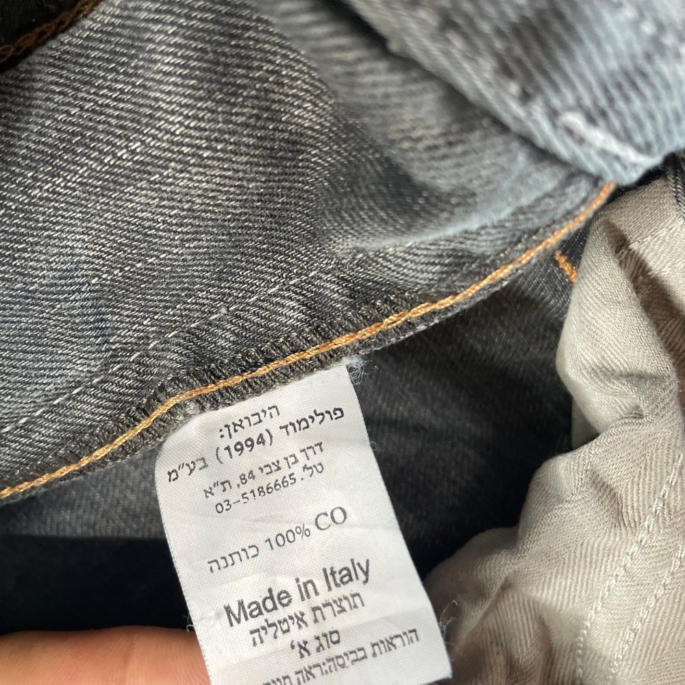 Diesel Men's Slim Straight Jeans in Charcoal Gray - Picture 12 of 14